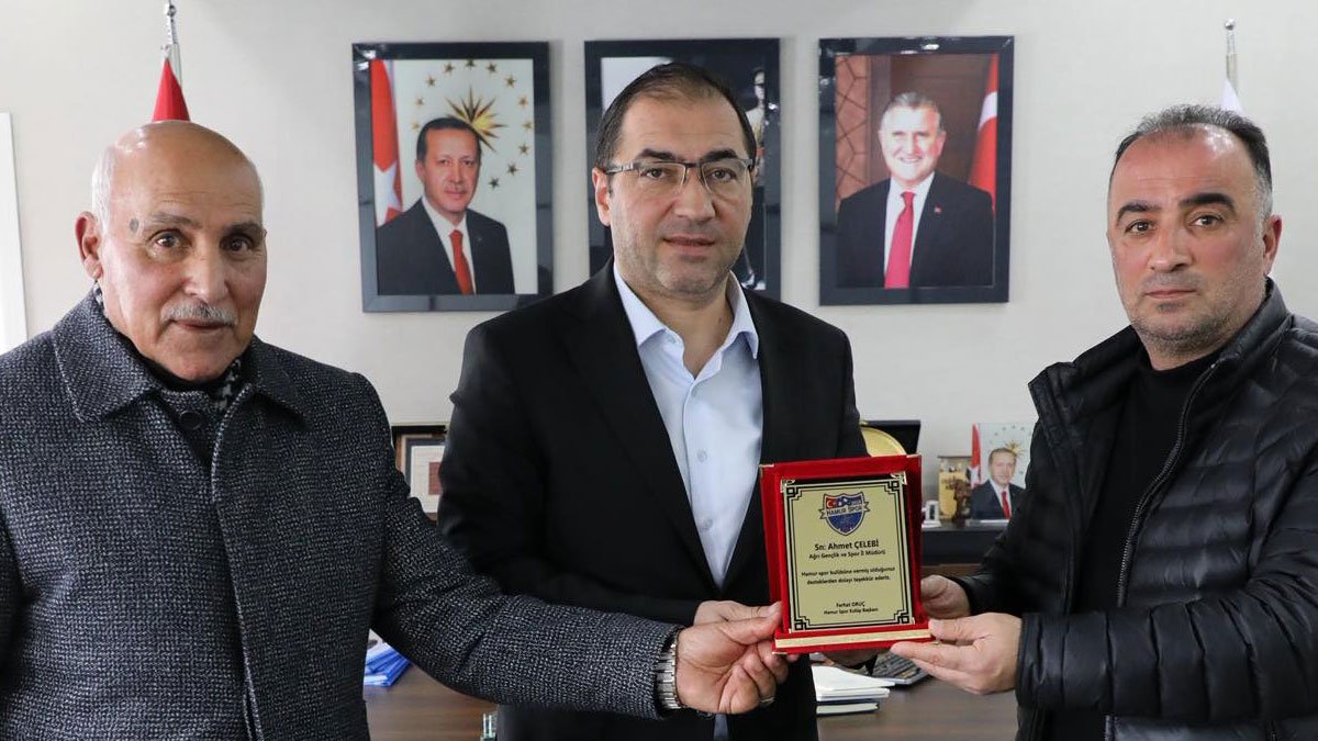 Hamur Spor Kulübü’nden İl Müdürü Çelebi’ye ziyaret