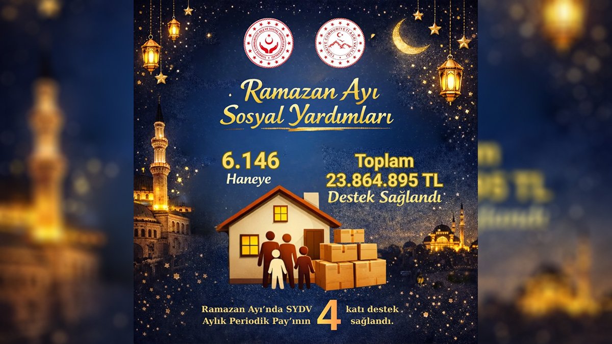 Ramazan’da Ağrı’da binlerce haneye destek: 23,8 milyon lira dağıtıldı