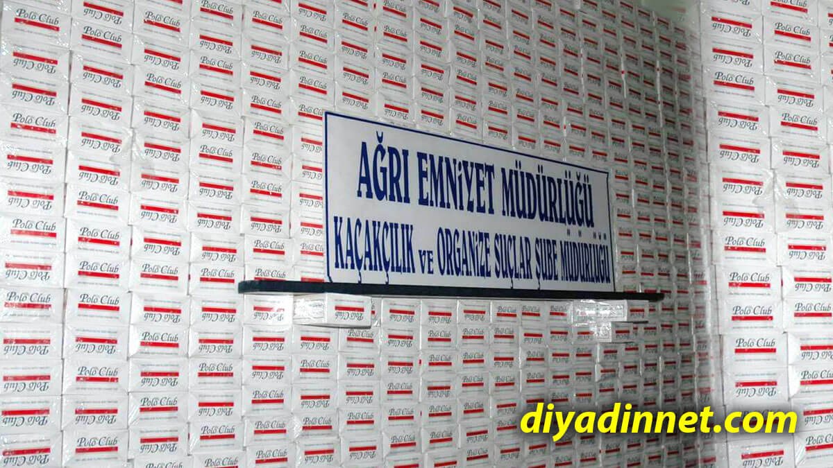 15 Bin 60 Paket Kaçak Sigara Ağrı'da Kamyonette Yakalandı