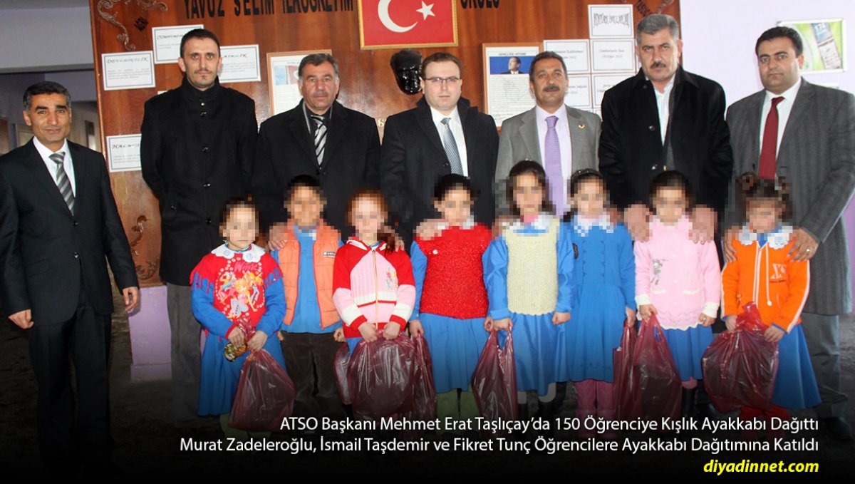 150 Öğrenciye Kışlık Ayakkabı: ATSO'dan Taşlıçay'a Kış Desteği