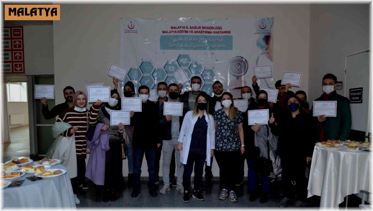 18 yoğun bakım hemşiresine sertifika