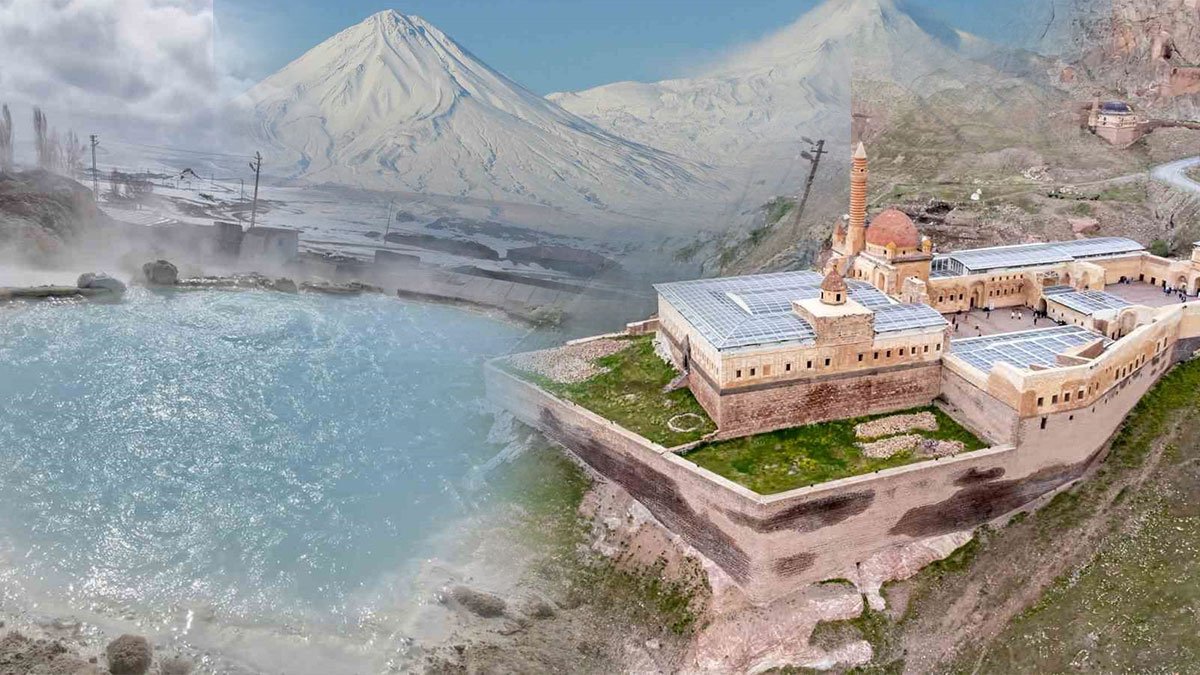 Ağrı'da Dört Mevsim Turizm: 5 Bin 137 Rakımlı Ağrı Dağı, İshak Paşa Sarayı ve Diyadin Kaplıcaları