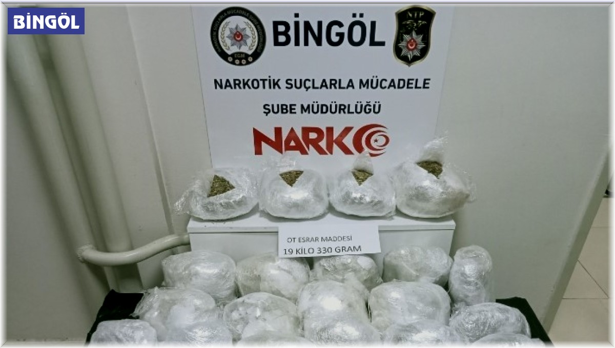 19 kilo esrar ele geçirildi, 1 şüpheli tutuklandı