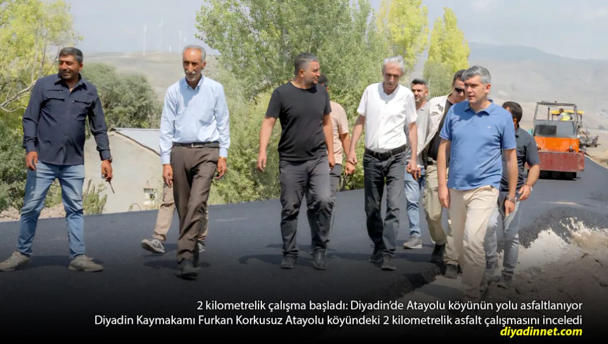 2 kilometrelik çalışma başladı: Diyadin'de Atayolu köyünün yolu asfaltlanıyor