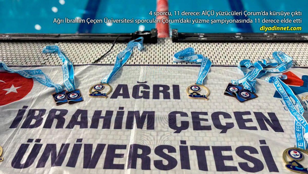 Ağrılı Yüzücüler Çorum'dan 11 Dereceyle Döndü: Rukiye Sulucan'dan 3 Birincilik