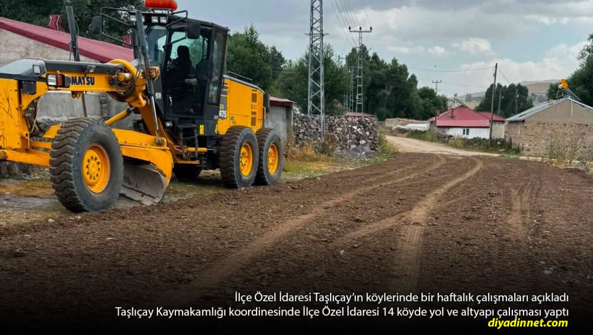 Taşlıçay'da 14 yerleşimde bir haftalık çalışma: Yoldan içme suyuna ekipler sahadaydı
