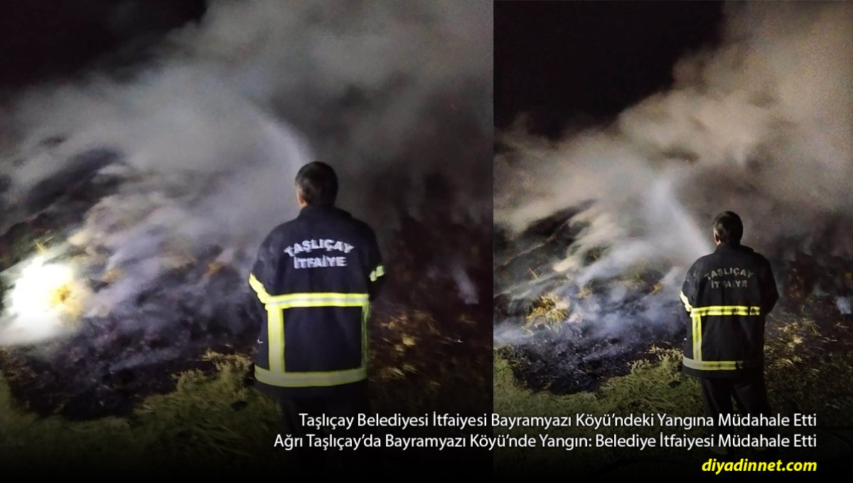 Taşlıçay'da Gece Yangın Paniği: Bayramyazı Köyü'ndeki Yangına Ekipler Müdahale Etti
