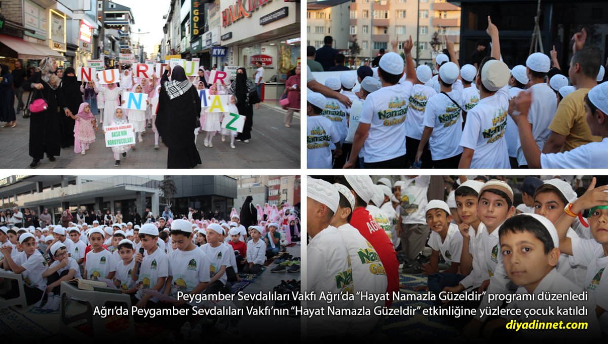 Ağrı'da Yüzlerce Çocuk Aynı Etkinlikte Buluştu: "Hayat Namazla Güzeldir" Programına Yoğun İlgi
