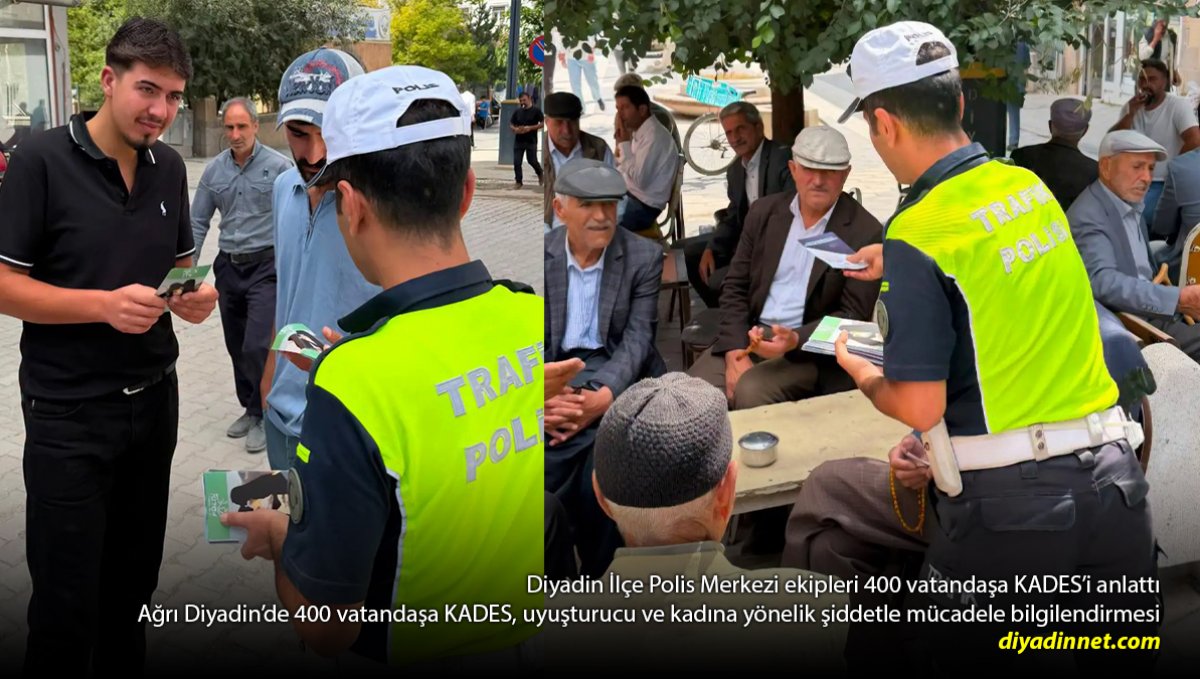 Diyadin'de polis sahaya çıktı: 400 vatandaşa üç önemli güvenlik mesajı