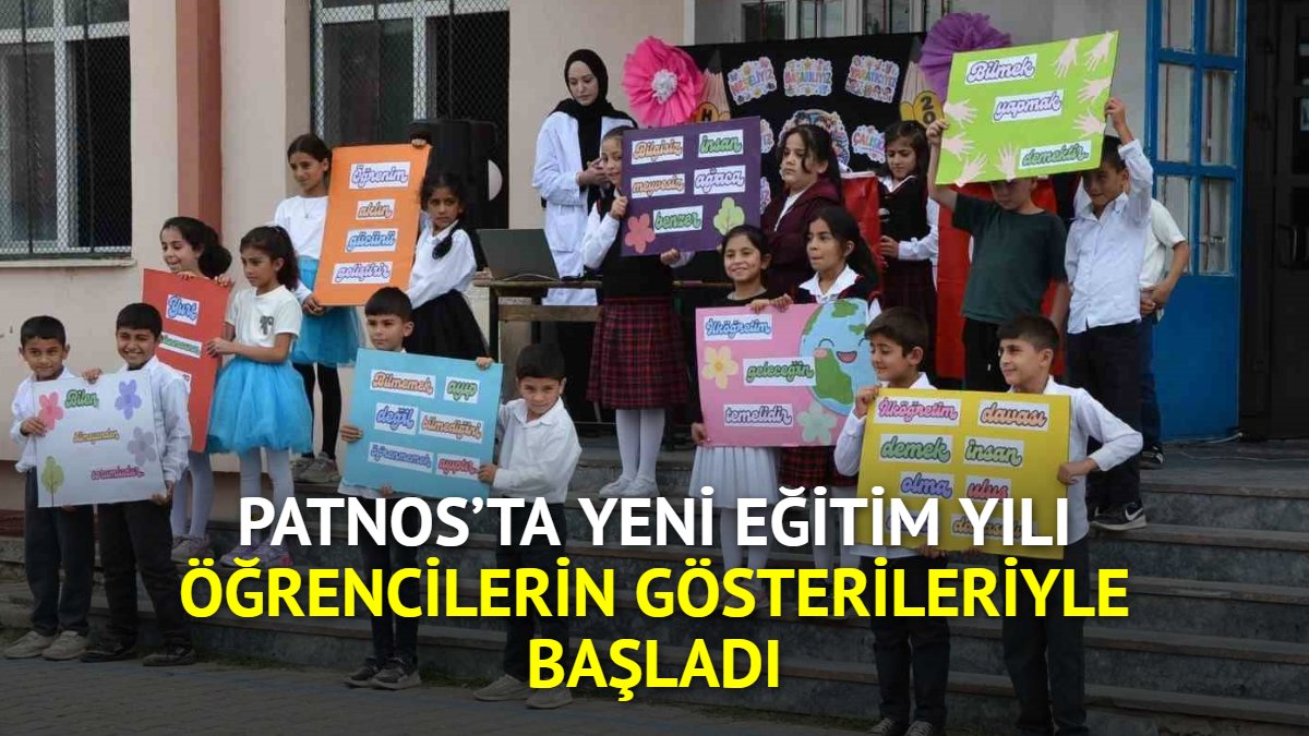 Patnos'ta yeni eğitim yılı öğrencilerin gösterileriyle başladı