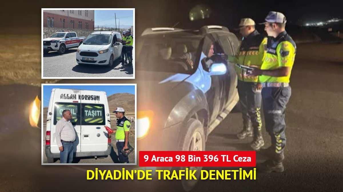 Diyadin'de 2 Bin 523 Araç Denetlendi: 9 Araca 98 Bin TL Ceza