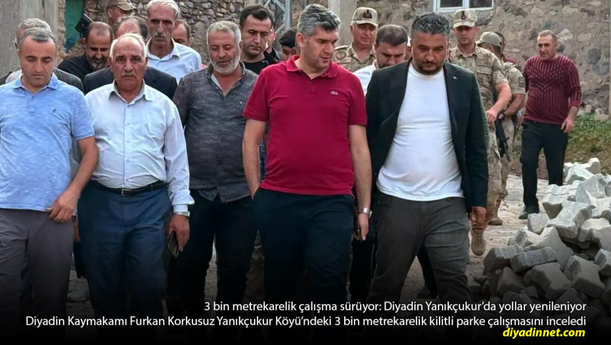 3 bin metrekarelik çalışma sürüyor: Diyadin Yanıkçukur'da yollar yenileniyor