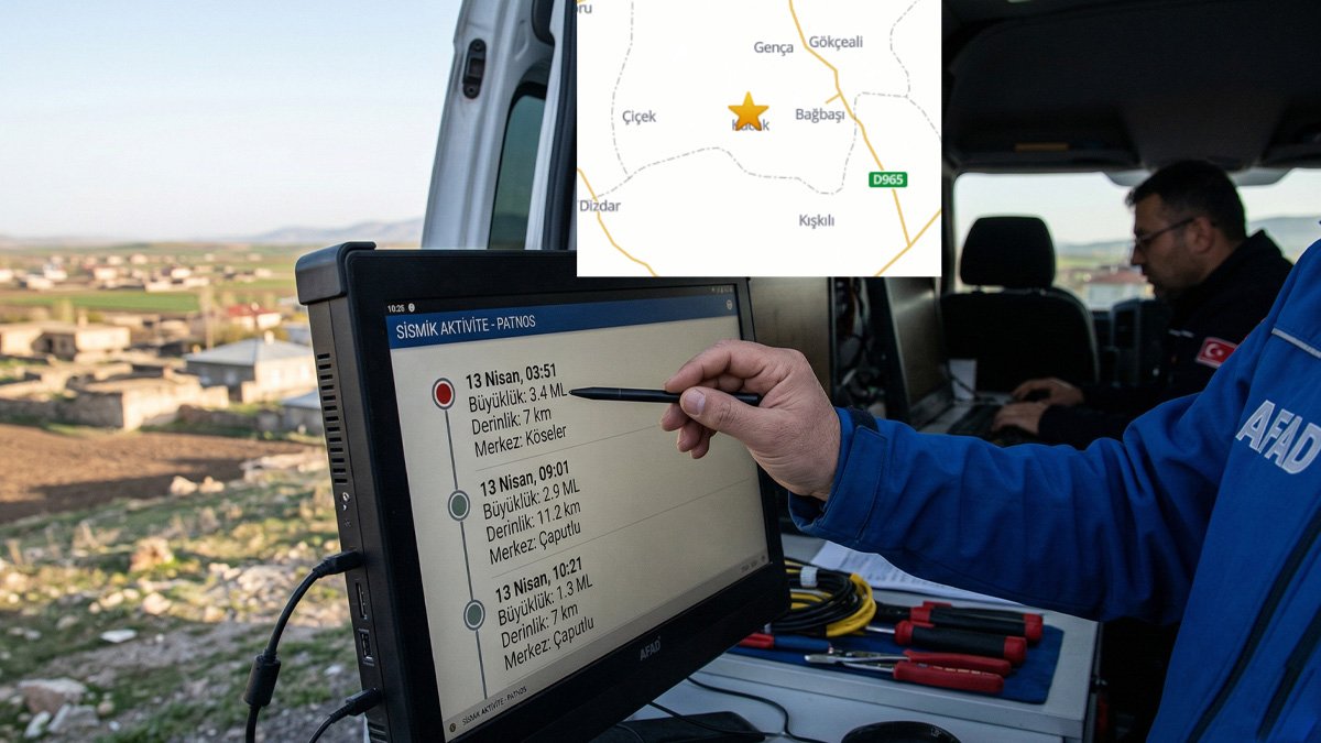 Patnos’ta art arda 3 deprem: En büyüğü 3,4 olarak kaydedildi