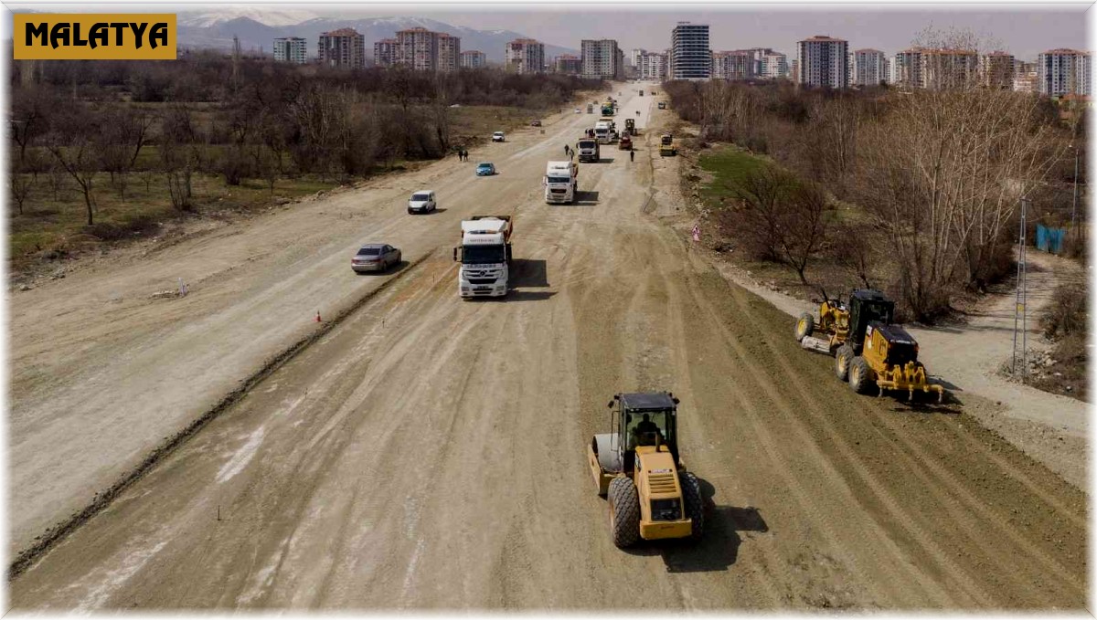 35 Metrelik yolda üst yapı çalışmaları başladı