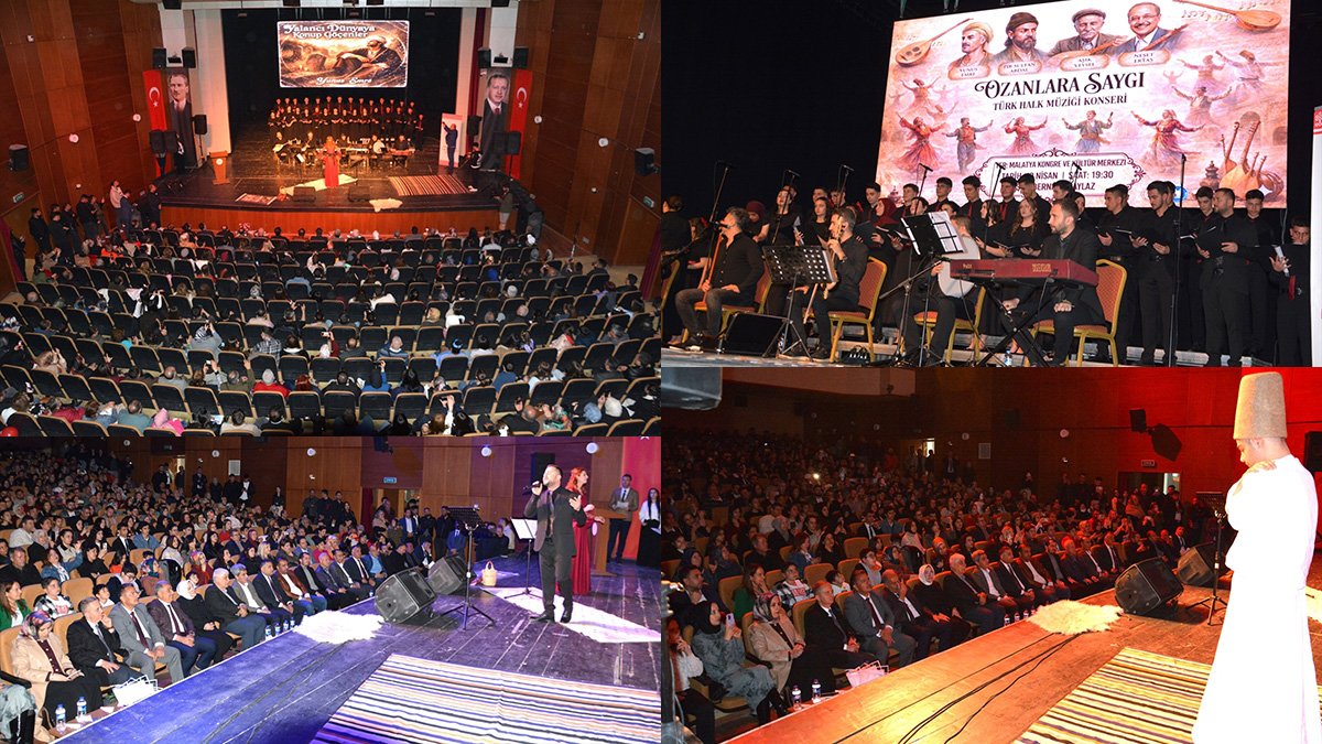 Malatya'da Fuat Sezgin Anadolu Lisesi öğrencileri "Ozanlara Saygı" konseriyle büyük alkış aldı