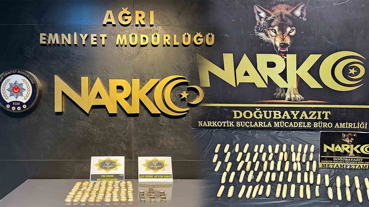 Ağrı ve Doğubayazıt'ta 6 kilo metamfetamin ele geçirildi, 7’si yabancı uyruklu 8 kişi tutuklandı