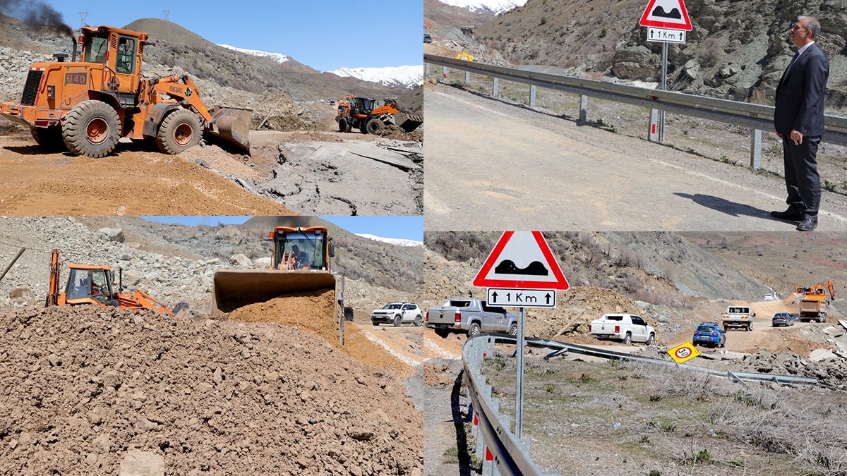 Hakkari-Van kara yolunda heyelan: Ulaşım kontrollü sürüyor, alternatif çözümler değerlendiriliyor