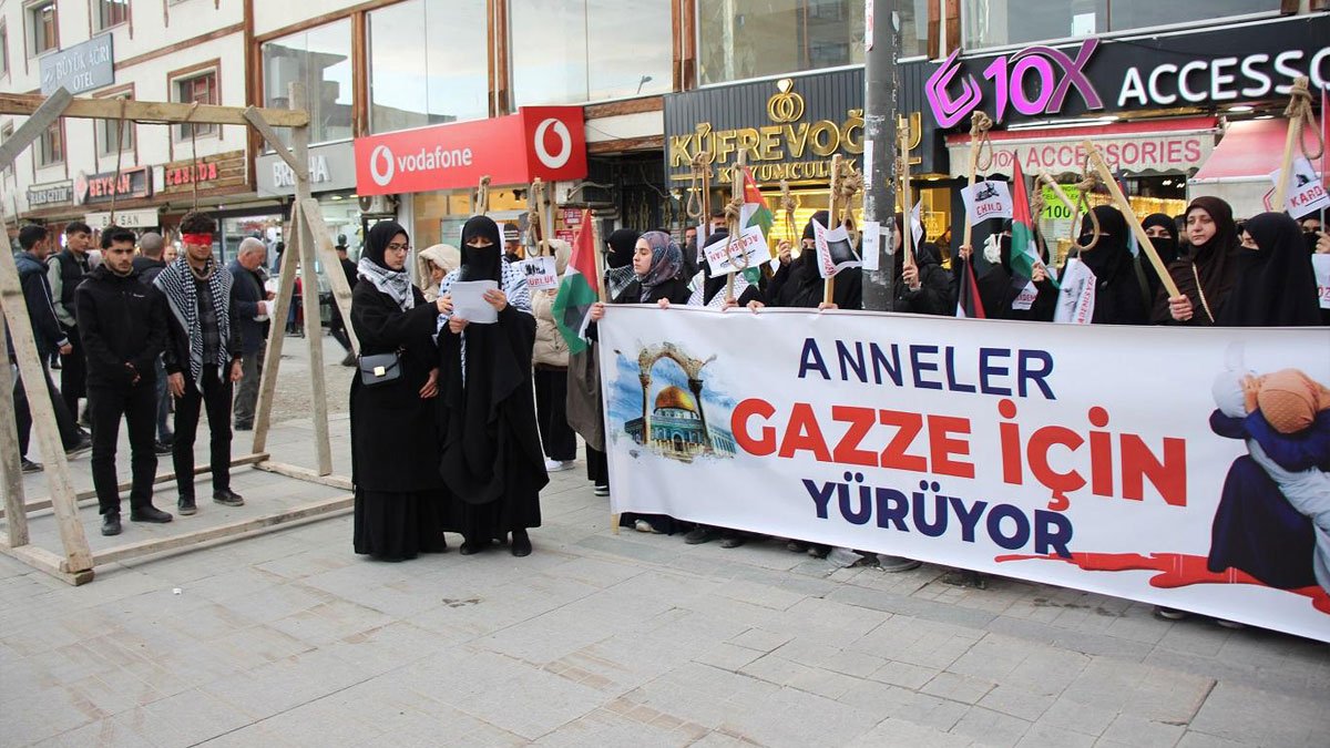 Ağrı'da Filistinli esirler için "İdam Kararına" tepki