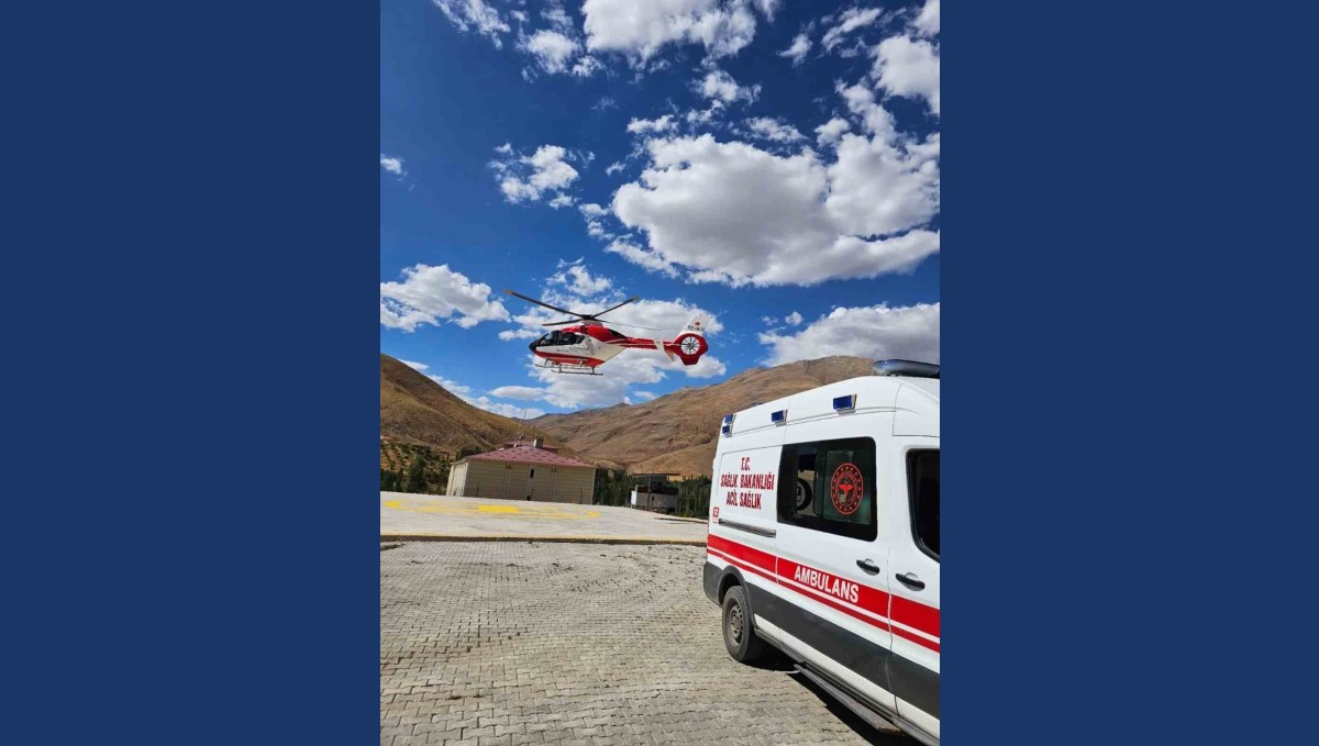 60 yaşındaki kalp hastası helikopter ambulansla Van'a sevk edildi