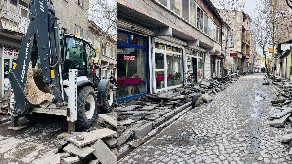 Patnos'ta yol yapım sezonu başladı: İlk çalışma İnönü Mahallesi Buhara Sokak'ta