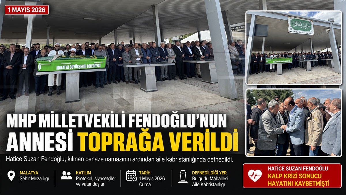 MHP Malatya Milletvekili Mehmet Celal Fendoğlu'nun Vefat Eden Annesi Hatice Suzan Fendoğlu Toprağa Verildi