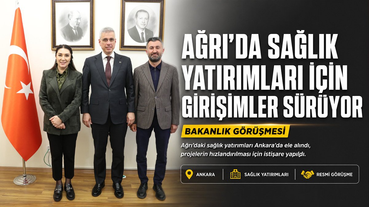 Ağrı'nın sağlık yatırımları Bakan Memişoğlu ile görüşüldü: Projelerin hızlandırılması istendi
