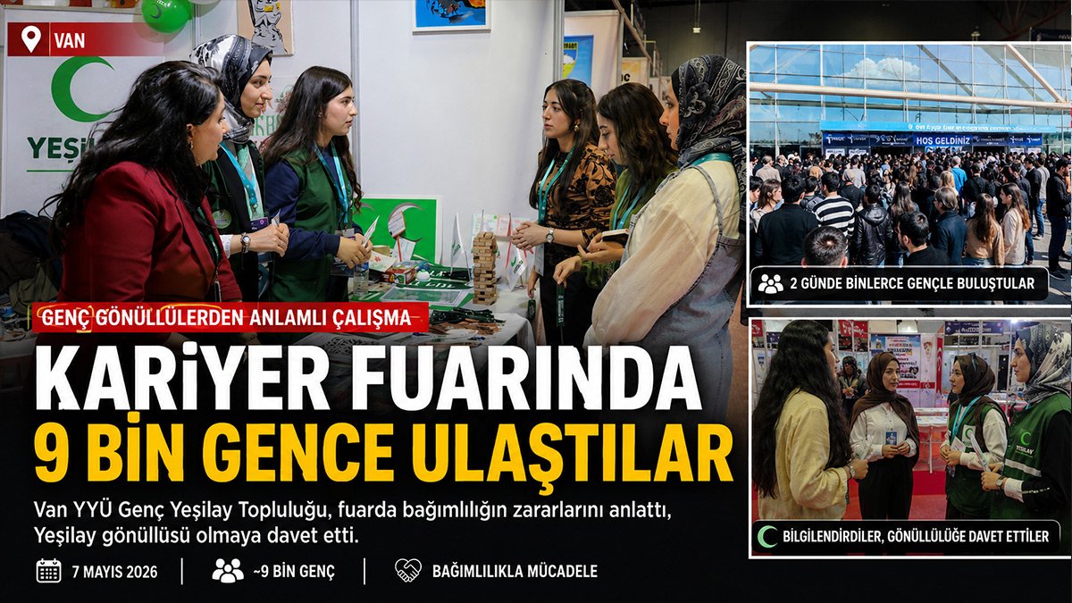 Van'daki kariyer fuarında Genç Yeşilay 2 günde 9 bin gence ulaştı