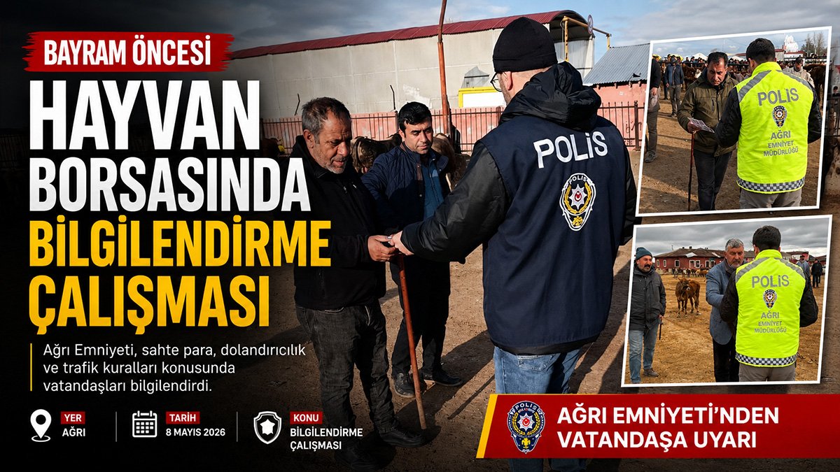 Ağrı'da kurbanlık alışverişi öncesi sahte para uyarısı