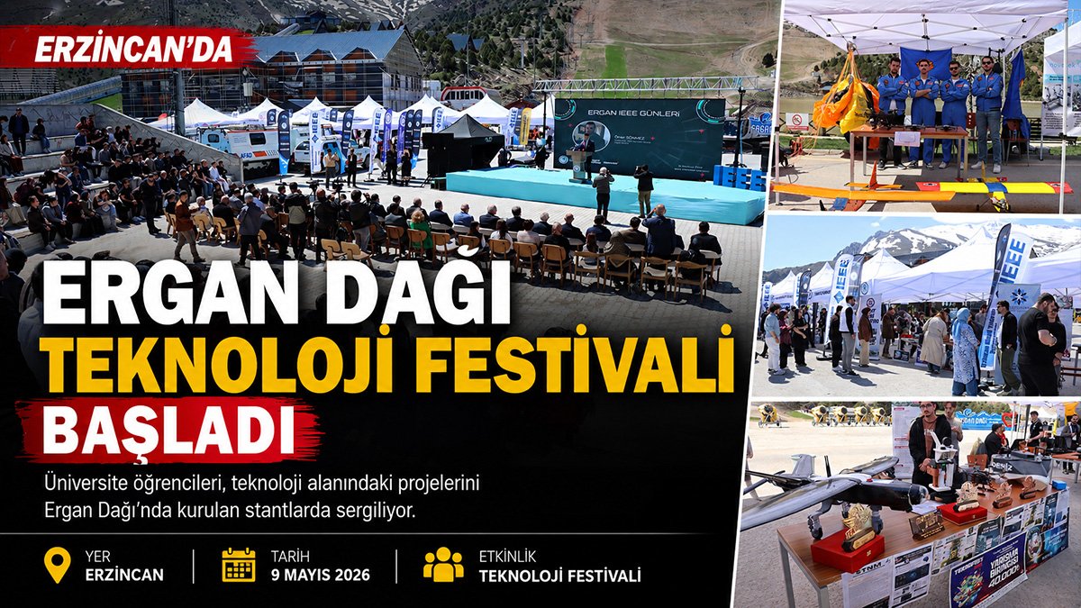 Erzincan'da öğrenciler teknoloji projelerini Ergan Dağı'nda sergiledi