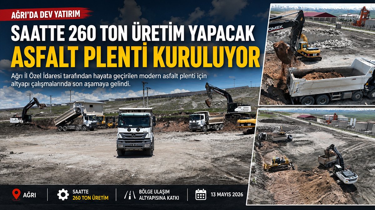 Ağrı İl Özel İdaresinin 260 tonluk asfalt plenti yatırımında sona gelindi