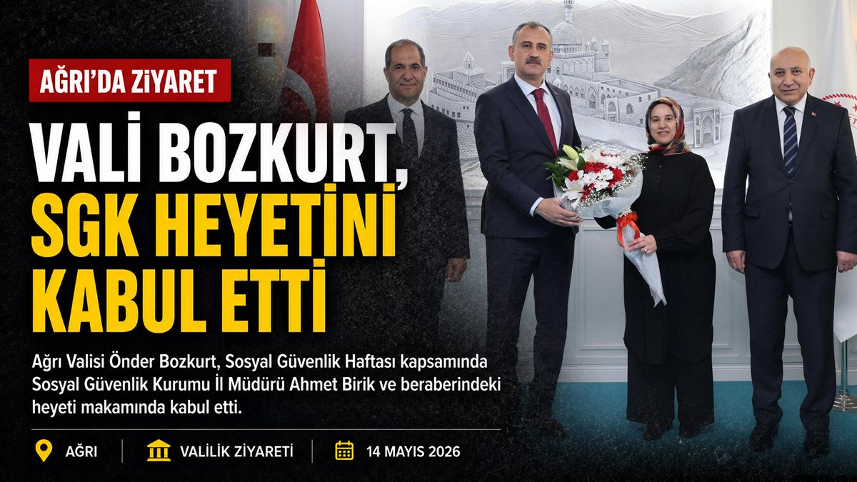 Ağrı Valisi Bozkurt, Sosyal Güvenlik Haftası'nda SGK heyetini ağırladı
