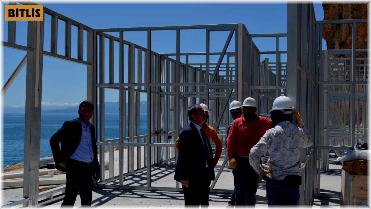 Adilcevaz'daki 'Su Sporları Merkezi ve Dalış Okulu' inşaatı hızla yükseliyor