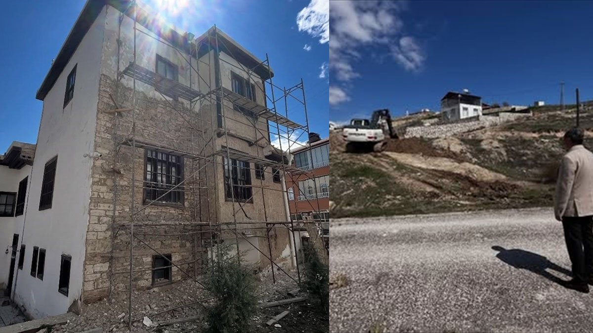 Ağın’da tarihi Ekrem İspir Konağı’nda dış cephe restorasyonu sürüyor