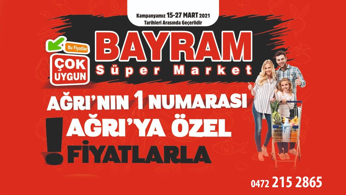 Ağrı Bayram Süper Market'te indirim günleri başladı