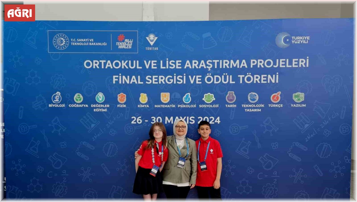 Ağrı Bilim ve Sanat Merkezi, TÜBİTAK yarışmasında Türkiye üçüncülüğü kazandı