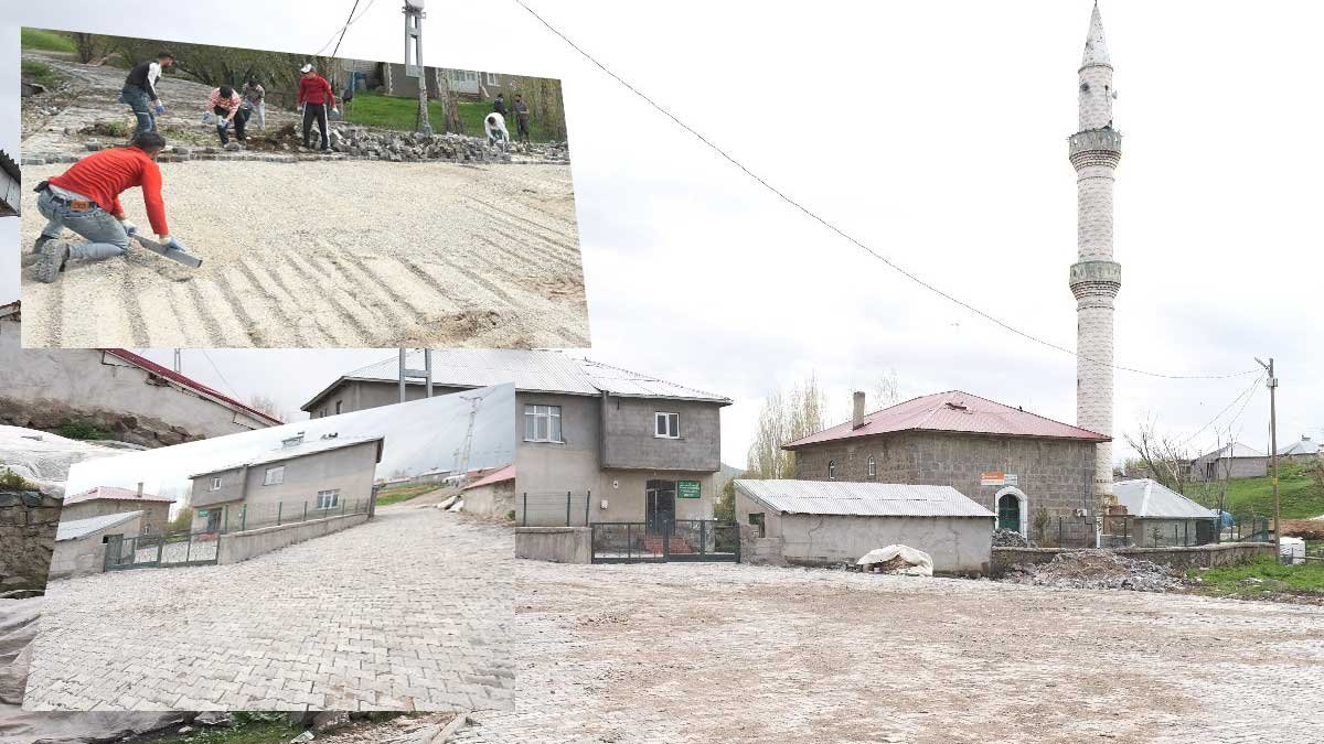 Ağrı Çakıroba Köyünde 3 Bin 500 Metrekare Kilit Parke Çalışması Tamamlandı