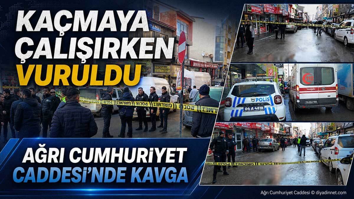 Ağrı Cumhuriyet Caddesi'nde silahlı kavga: İ.V. iki kurşunla yaralandı