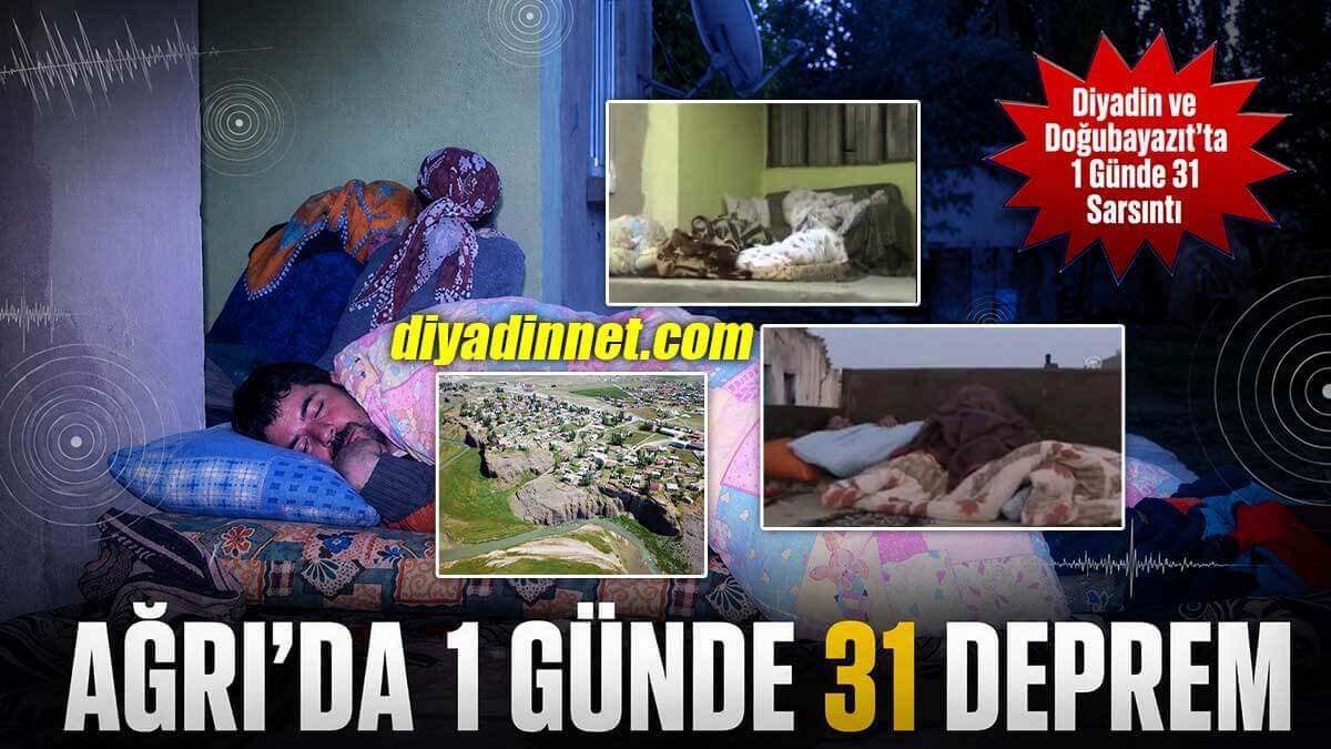 Ağrı'da 1 Günde 31 Deprem: Diyadin ve Doğubayazıt'ta Vatandaşlar Geceyi Dışarıda Geçirdi