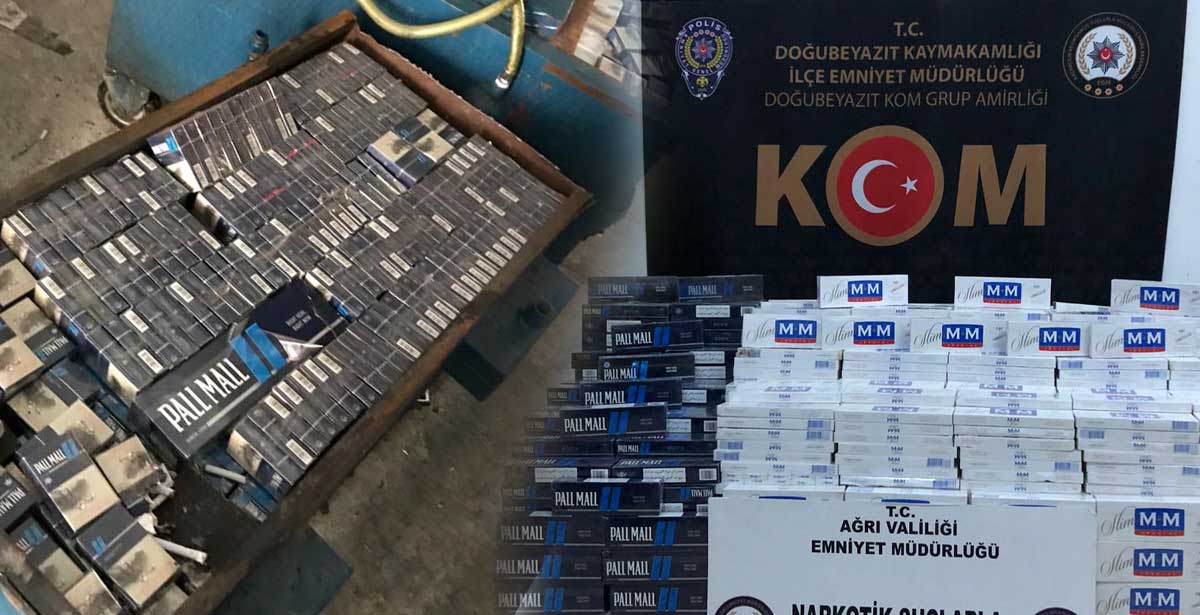 Ağrı'da 22 bin 300 paket kaçak sigara ele geçirildi
