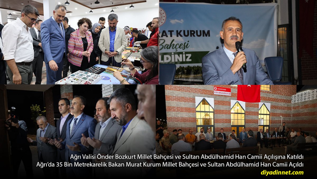 Ağrı'da 35 Bin Metrekarelik Bakan Murat Kurum Millet Bahçesi ve Sultan Abdülhamid Han Camii Açıldı