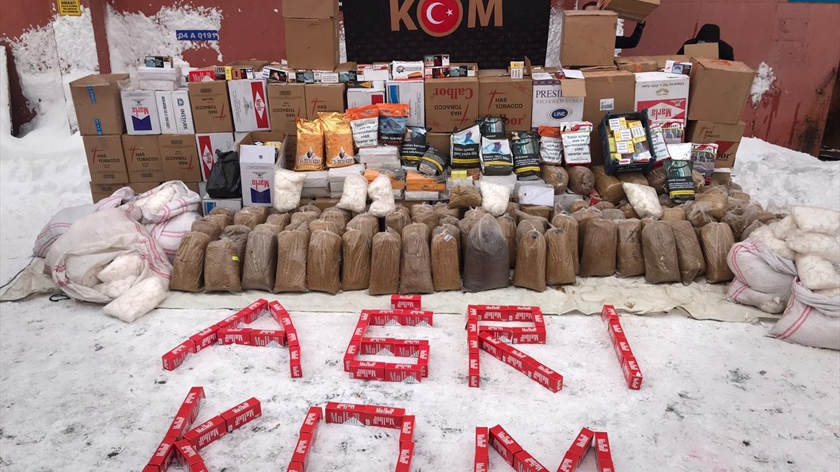 Ağrı'da 480 kilogram kaçak tütün ele geçirildi