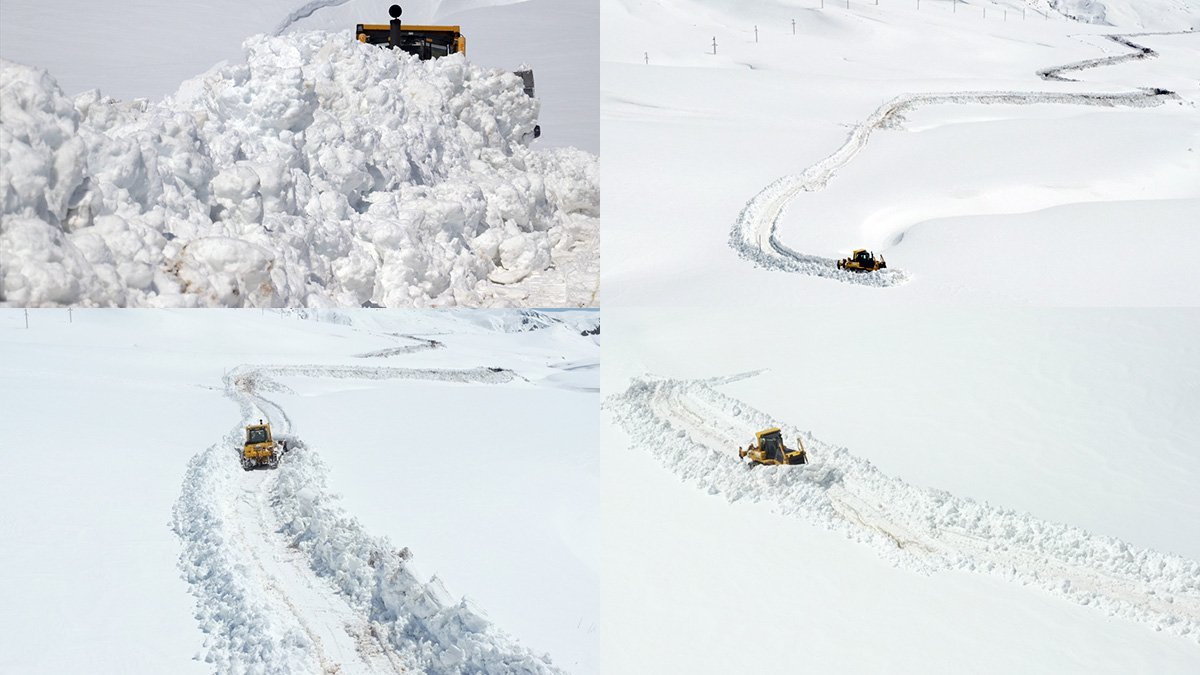 Ağrı'da 66 yılın en yoğun kışı: Nisan ortasında karla mücadele sürüyor
