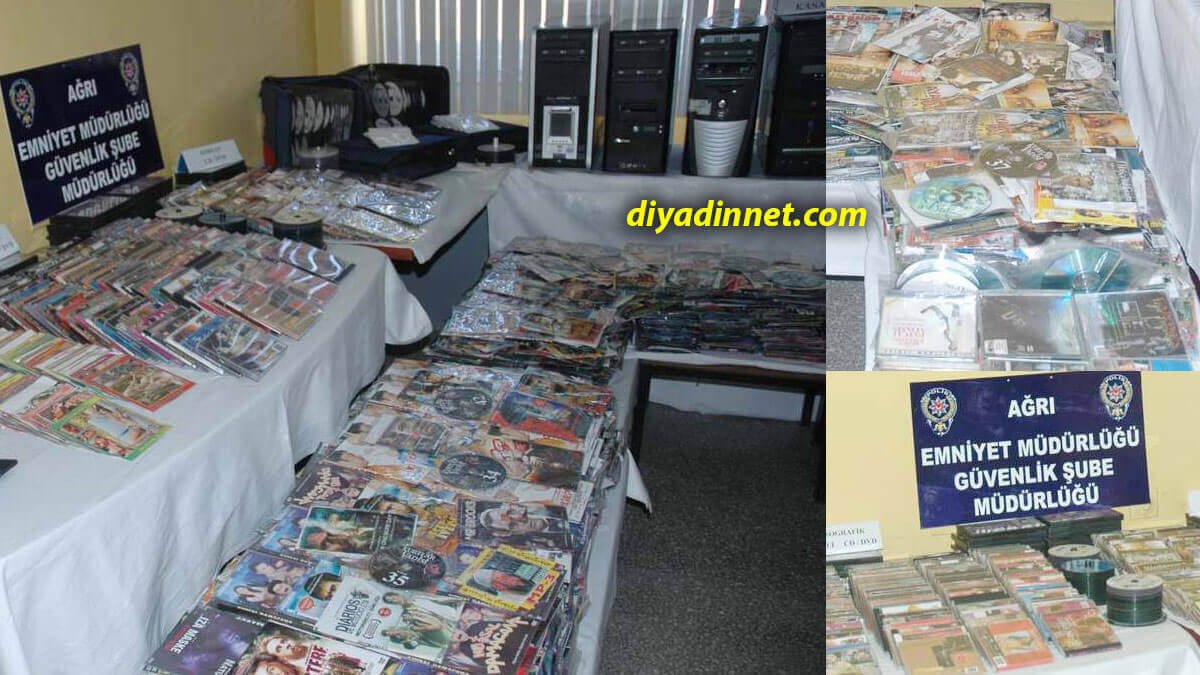Ağrı'da 7 İş Yerinde 4 Bin 694 Adet "Korsan CD ve DVD" Ele Geçirildi