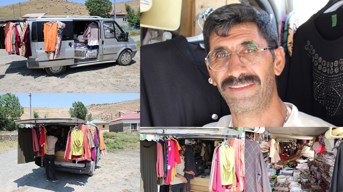 Ağrı'da Ahmet Özdemir Çeyrek Asırdır 2002 Model Aracıyla Köy Köy Dolaşıp Modern Çerçilik Yapıyor