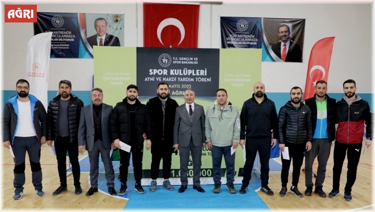 Ağrı'da Amatör Spor Kulüplerine 1 Milyon 80 Bin TL destek