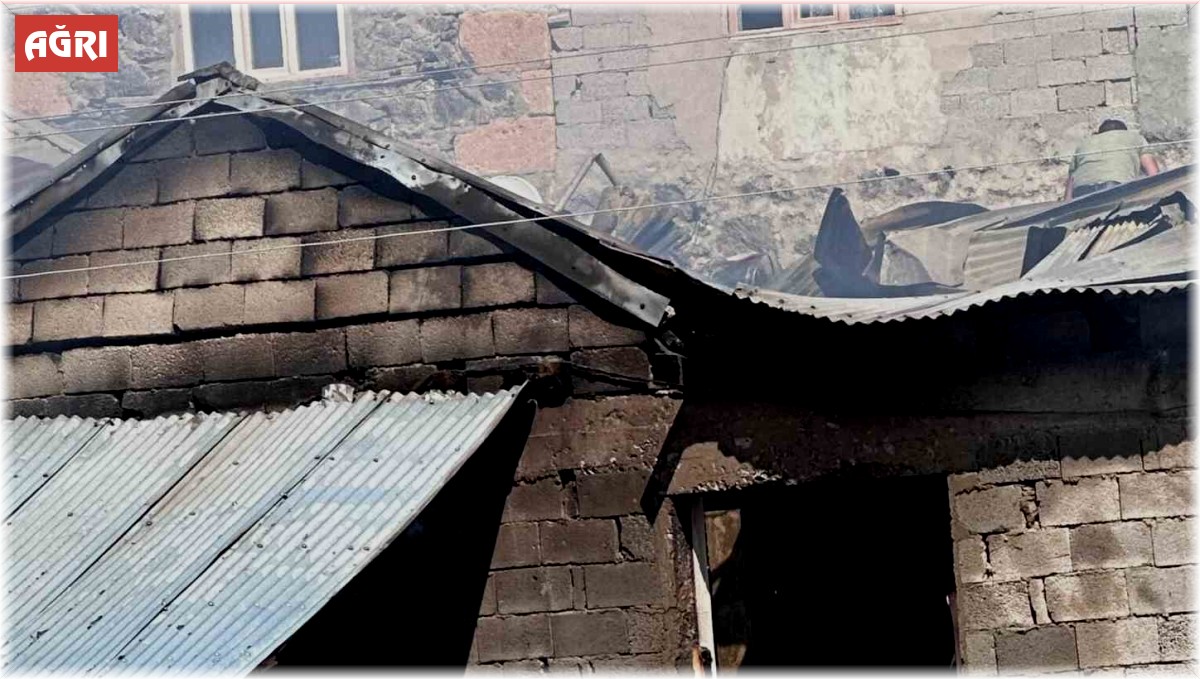 Ağrı'da bir ev kül oldu