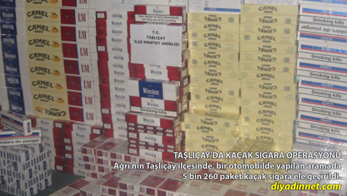 Ağrı'da Durdurulan Otomobilden 5 Bin 260 Paket Kaçak Sigara Çıktı