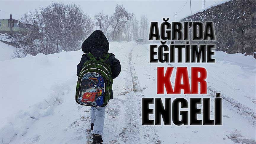 Ağrı'da eğitime kar engeli okullar tatil