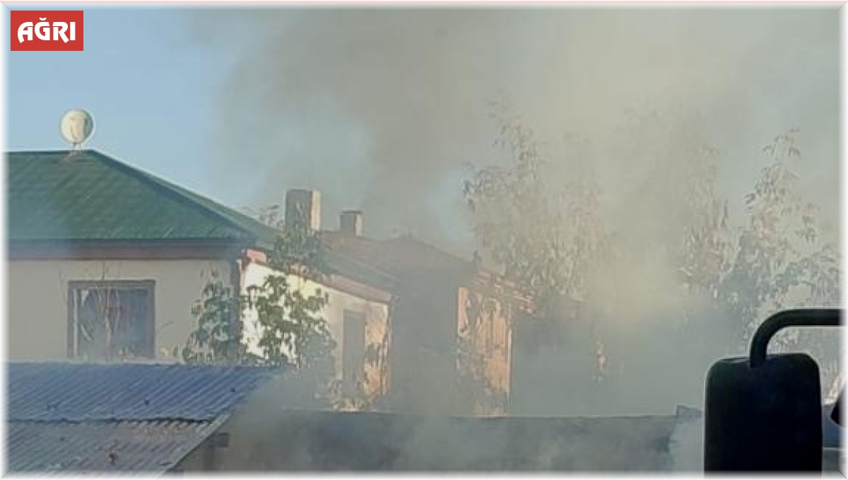Ağrı'da evin kilerinde yangın çıktı