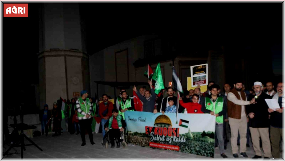 Ağrı'da Filistin'e destek